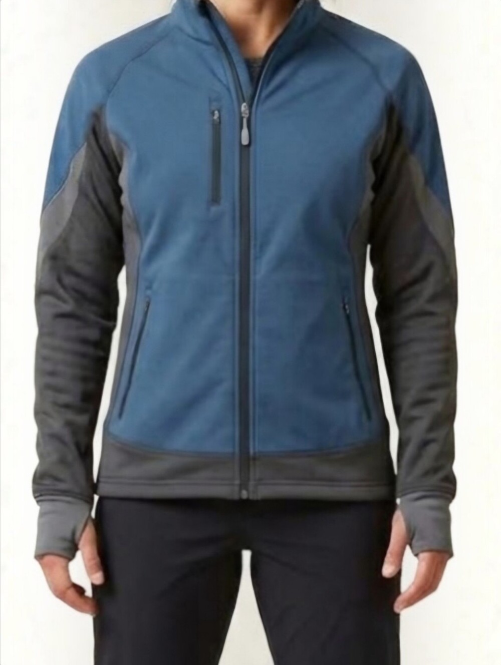 Elevate Women's Blue & Gray Softshell Utility Jacket Size Large EUC